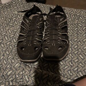 Eddie Bauer Black Strappy Sandals